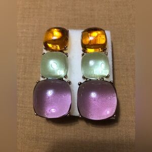 Multi colour dangling earrings